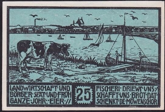 Almanya 25 Pfennig Notgeld 1923 Çil