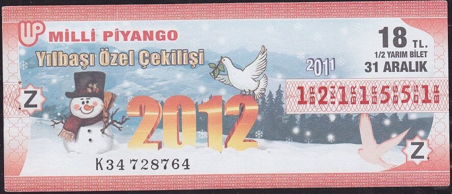 2011 31 Aralık Yarım Bilet - Z Serisi