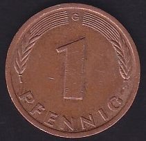 Almanya 1 Pfennig 1977 G