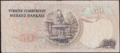 6.Emisyon 2.Tertip 50 Lira J05 023533 Çok Temiz