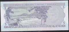 6.Emisyon 2.Tertip 5 Lira K51 399566 Çil