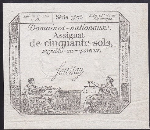 FRANSA 50 SOLS 1793 ÇİLALTI