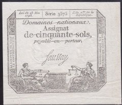 FRANSA 50 SOLS 1793 ÇİLALTI