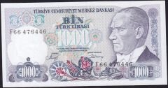 7.Emisyon 2.Tertip 1000 Lira F66 476446 Çil