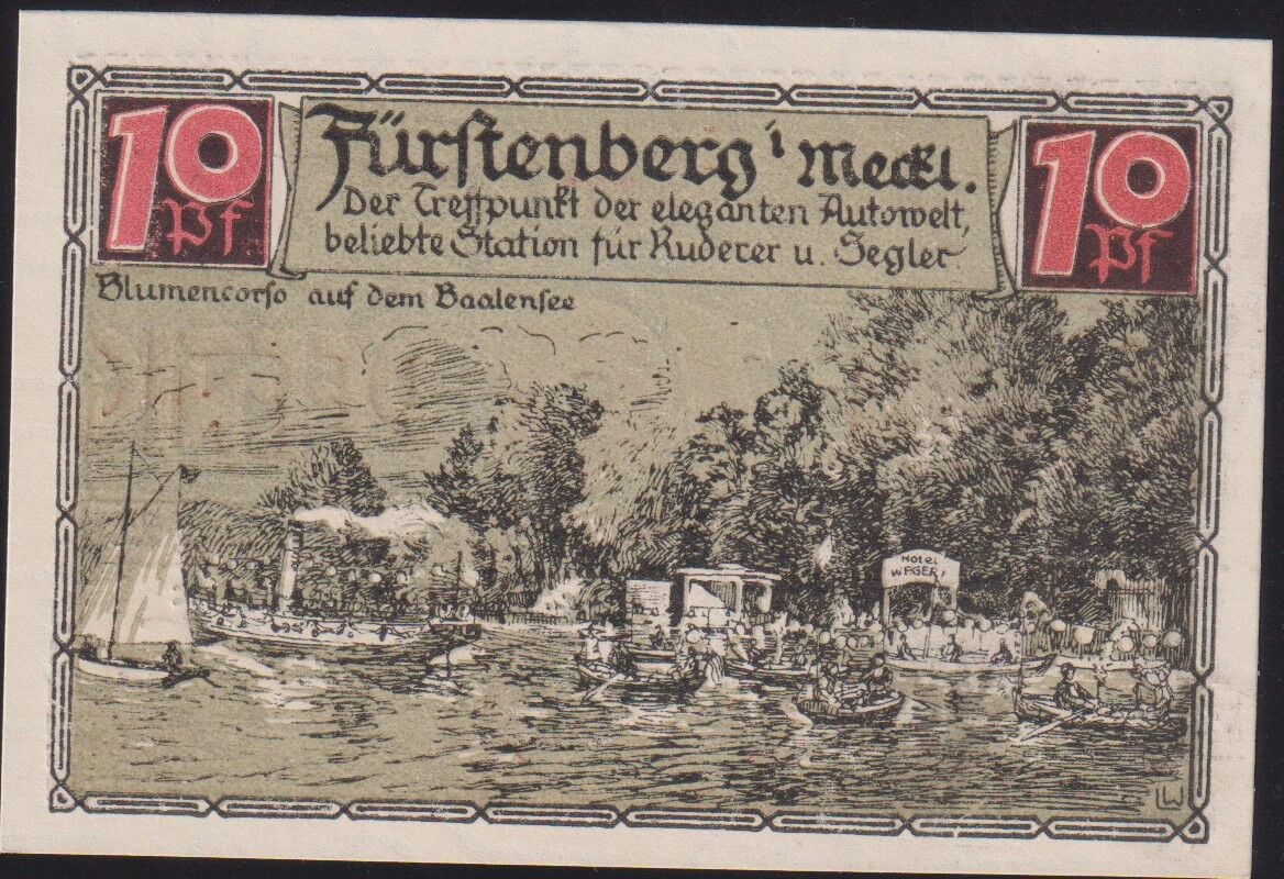Almanya 10 Pfennig Notgeld 1921 Çil