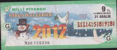 2011 31 Aralık Çeyrek Bilet - G Serisi