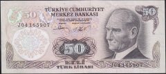 6.Emisyon 2.Tertip 50 Lira J04 165907 Çok Temiz+