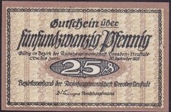 ALMANYA 25 PFENNİNG NOTGELD 1921 ÇİL