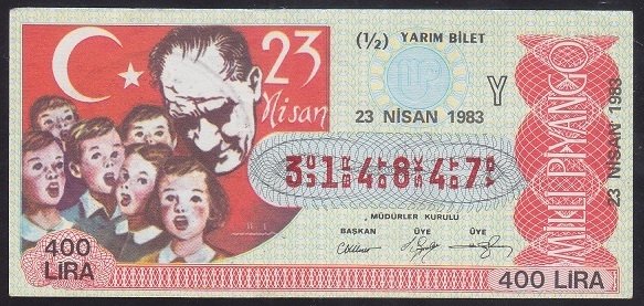 1983 23 NİSAN YARIM BİLET - Y SERİSİ