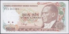 7.Emisyon 3.Tertip 5000 Lira F11 462093 Çil