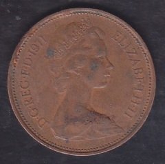 İNGİLTERE 2 PENCE 1971