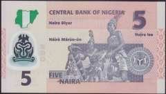 Nijerya 5 Naira 2015 Çil Polimer