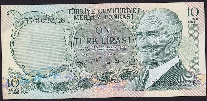 6.Emisyon 2.Tertip 10 Lira G57 362228 Çilaltı Çil