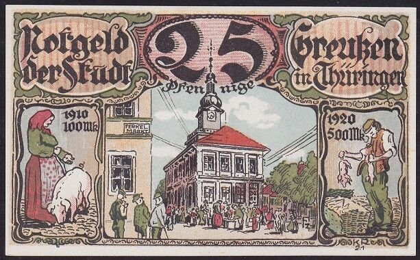 Almanya 25 Pfennig Notgeld 1920 Çil