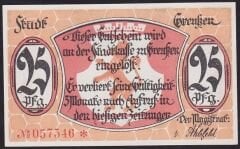 Almanya 25 Pfennig Notgeld 1920 Çil