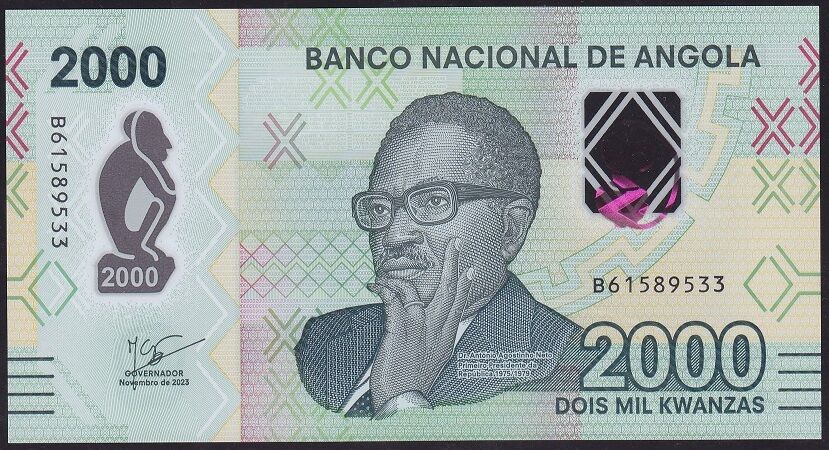 Angola 2000 Kwanzas 2023 Çil Polimer