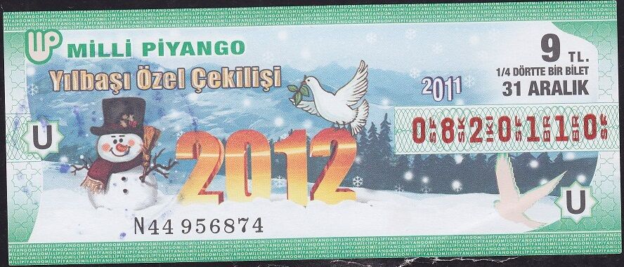 2011 31 Aralık Çeyrek Bilet - U Serisi