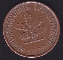Almanya 1 Pfennig 1978 D