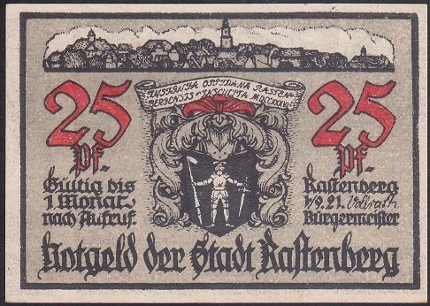 ALMANYA 25 PFENNİNG NOTGELD 1921 ÇİL