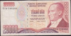 7.Emisyon 2.Tertip 20000 Lira G79 798386 Temiz