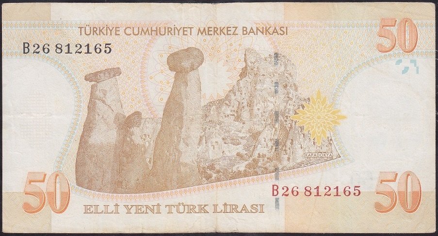 8.Emisyon 50 YTL B26 812165 Çok Temiz