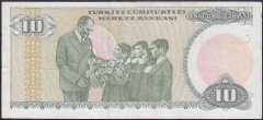 7.Emisyon 1.Tertip 10 Lira C11 236493 Çok Temiz + Kısa Kaş