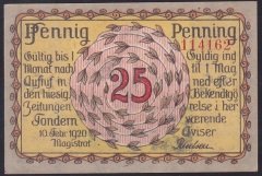 ALMANYA 25 PFENNİNG NOTGELD 1920 ÇİL