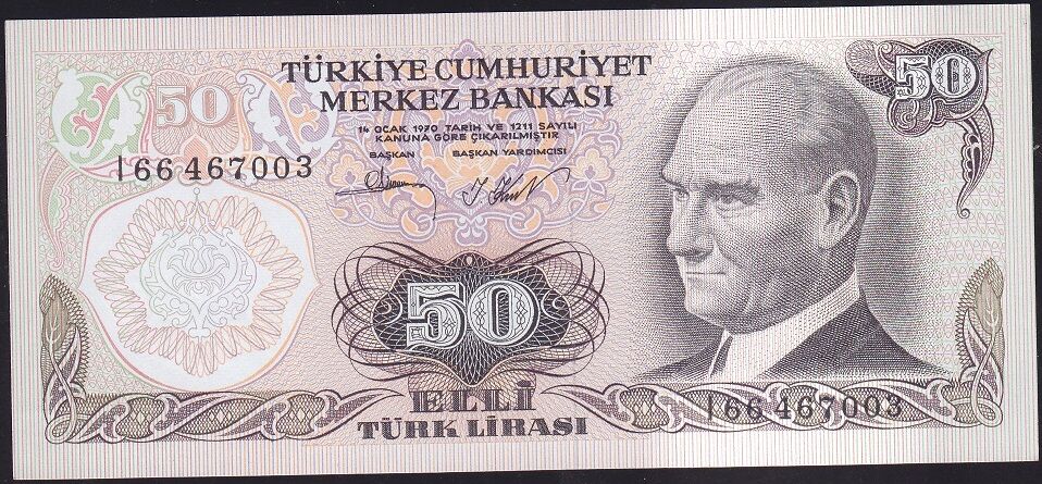 6.Emisyon 2.Tertip 50 Lira I66 4670XX Çilaltı Çil