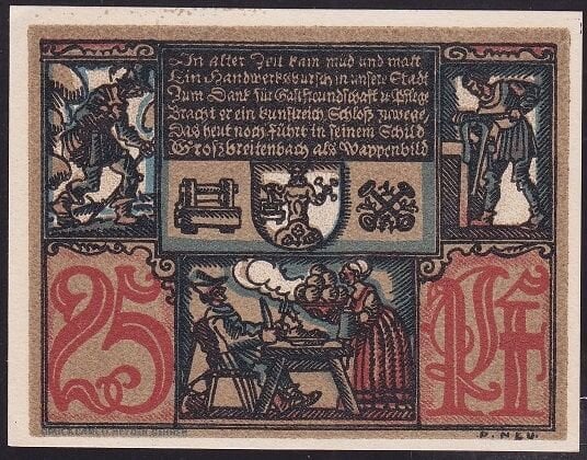 Almanya 25 Pfennig Notgeld 1921 Çil