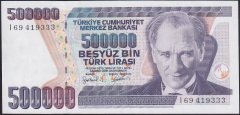 7.EMİSYON 4.TERTİP 500000 LİRA I69 419333 ÇÇT +