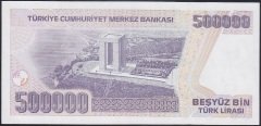 7.EMİSYON 4.TERTİP 500000 LİRA I69 419333 ÇÇT +