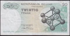 Belçika 20 Frank 1964 Çok Temiz+ Pick 138