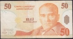 8.Emisyon 50 YTL B03 000348 Çok Temiz