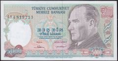 7.Emisyon 1.Tertip 5000 Lira A54 819213 Çil