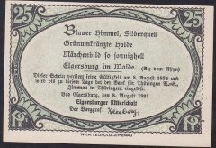 ALMANYA 25 PFENNİNG NOTGELD 1921 ÇİL