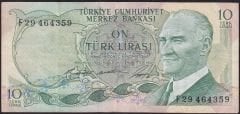 6.Emisyon 1.Tertip 10 Lira F29 464359 Çok Temiz+