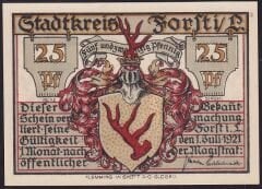 Almanya 25 Pfennig Notgeld 1921 Çil