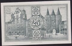 Almanya 25 Pfennig Notgeld 1921 Çil Filigranlı