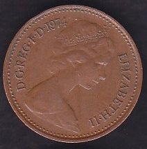 İngiltere 1/2 Penny 1974