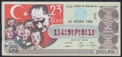 1983 23 NİSAN ÇEYREK BİLET - E SERİSİ