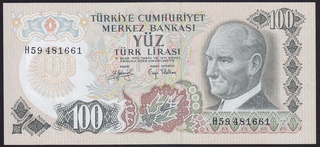 6.EMİSYON 2.TERTİP 100 LİRA H59 481661 ÇİLALTI ÇİL