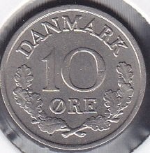 DANİMARKA 10 ÖRE 1966