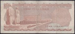 6.EMİSYON 1.TERTİP 20 LİRA A22 296149 TEMİZ