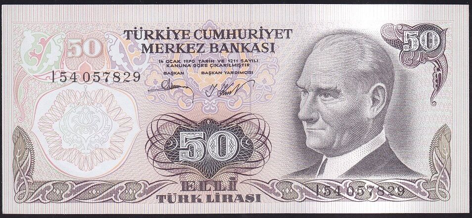 6.Emisyon 2.Tertip 50 Lira I54 0578XX Çil
