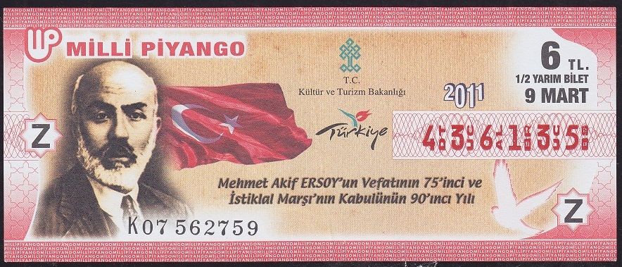 2011 9 Mart Yarım Bilet - Z Serisi