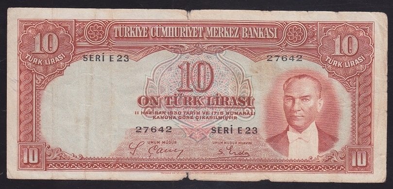 2.EMİSYON BARBUN 10 LİRA E23 27642 TEMİZ +