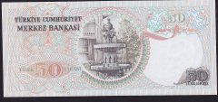 6.Emisyon 2.Tertip 50 Lira J01 777894 Çilaltı