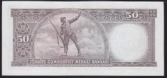 5.EMİSYON 6.TERTİP 50 LİRA L02 003753 ÇOK ÇOK TEMİZ