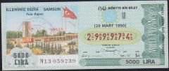 1990 29 Mart Çeyrek Bilet - U Serisi