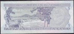 6.Emisyon 2.Tertip 5 Lira K06 195186 Çok Temiz +